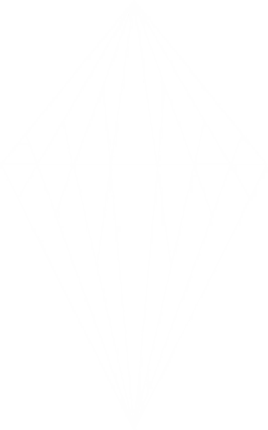 a diamond shaped object with white lines on black background