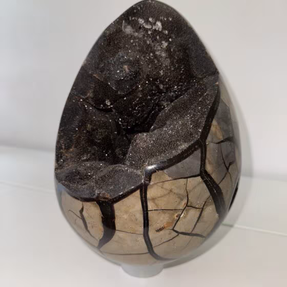 a stone egg shaped object